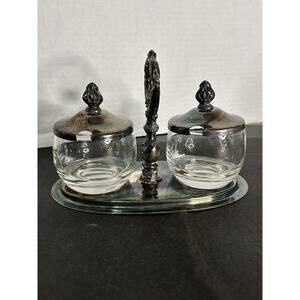 Vintage Art Decor Sheridan Silverplate Jam Plate